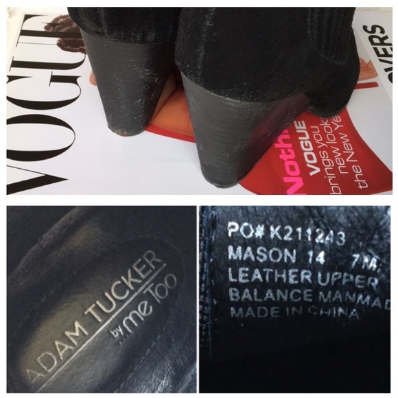 SALE 🧡Adam Tucker • Genuine Black Leather Western Bootie - Picture 8 of 9